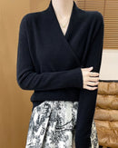 Loose And Soft V-Neck Wool Knit Cardigan