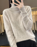 Mink Cashmere Turtleneck Sweater