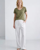 Elastic-Waist Wide-Leg Pants
