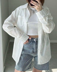 Oversized Cotton Linen Shirt