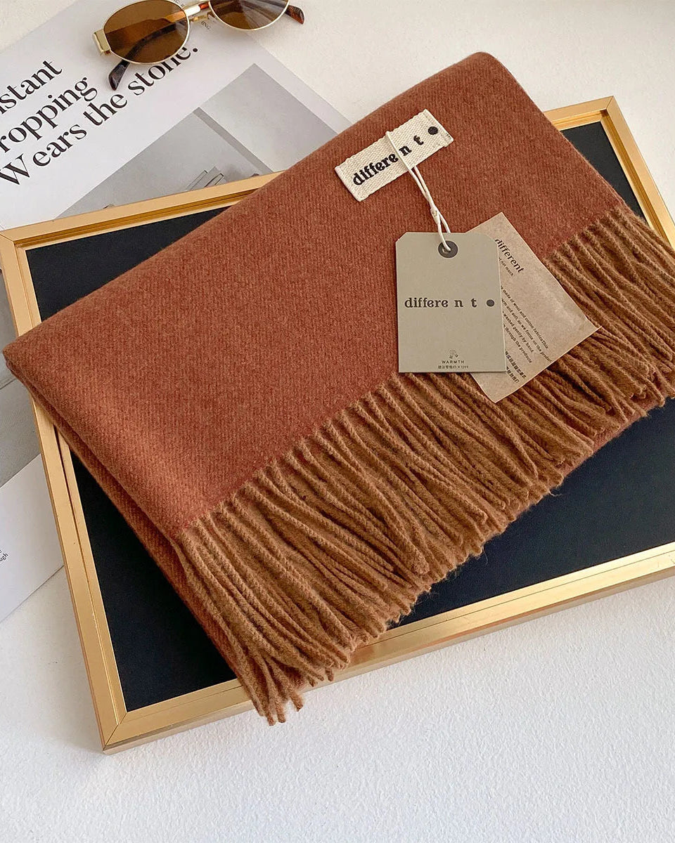 Faux Cashmere Thick Wrap Scarf in Colors