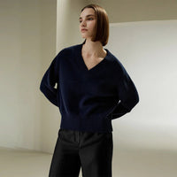 Cashmere Blended V-Neck Sweater