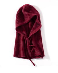 Pure Cashmere Knitted Fashion Scarf And Hat