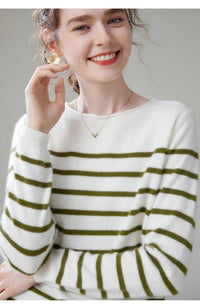Classic Stripped Cashmere Sweater