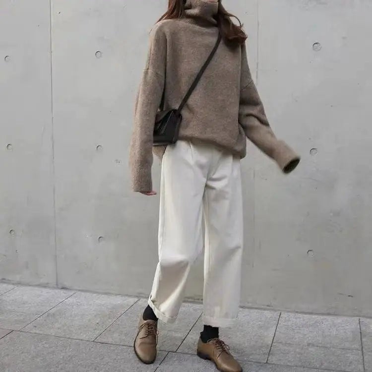 Turtleneck Loose Wool Sweater