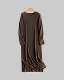 Cashmere Knit Midi Dress Side Slit