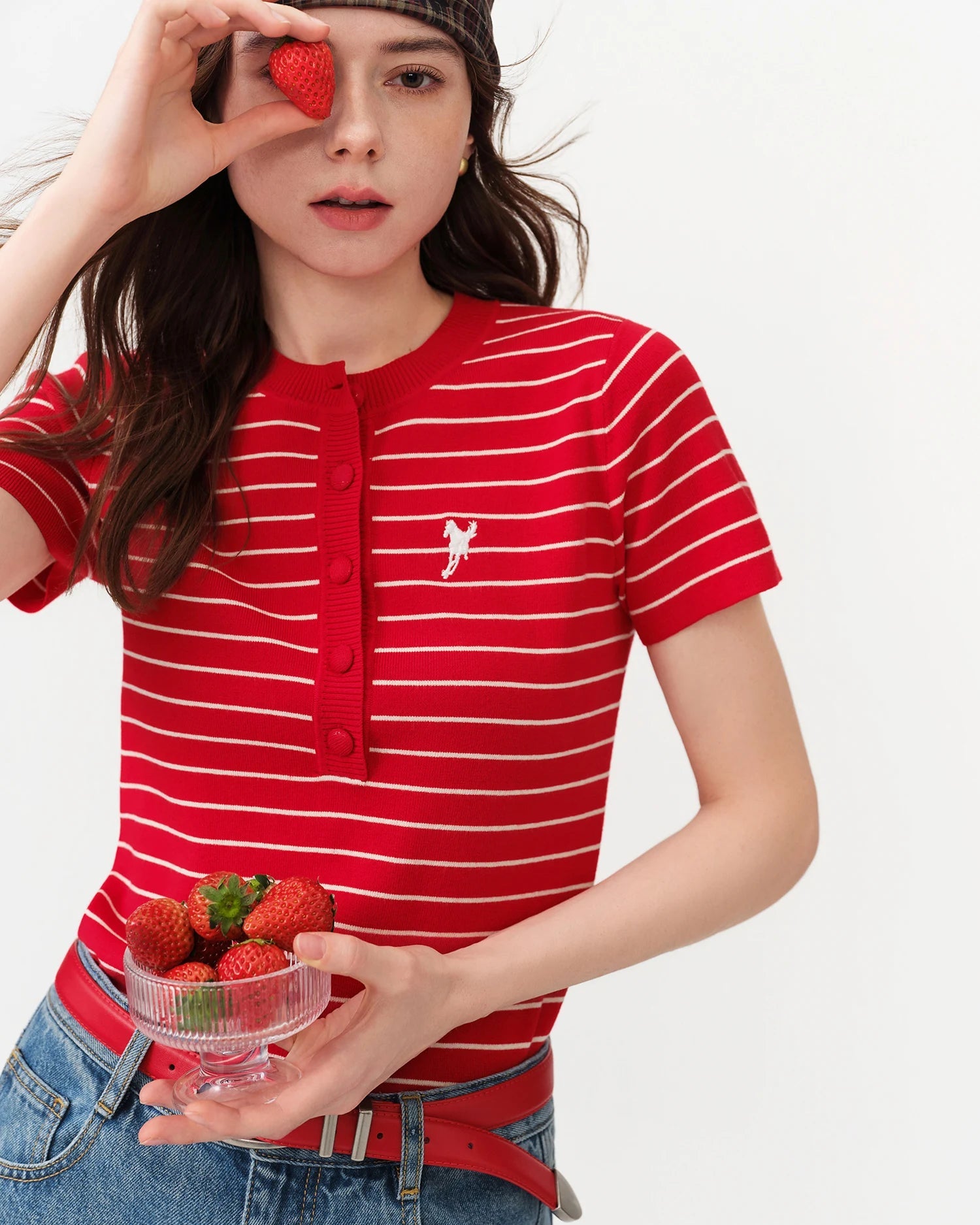 Striped Slim Knit Top
