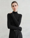 Seamless Turtleneck Sweater From Superfine Wool