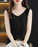 Side-Slit Sleeveless Knit Vest
