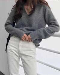 Cashmere Loose V-Neck Sweater
