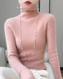 Wool Long-Sleeved Turtleneck Slim Fit Sweater