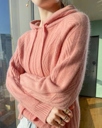 Stylish Wool Knitted Hooded Sweatshirt