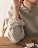 Thick Cashmere Crewneck Sweater