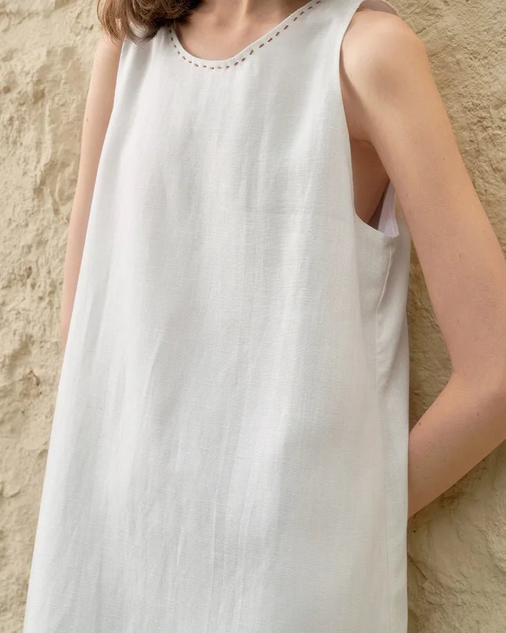 Casual Loose Sleeveless Round Neck A-Line Dress