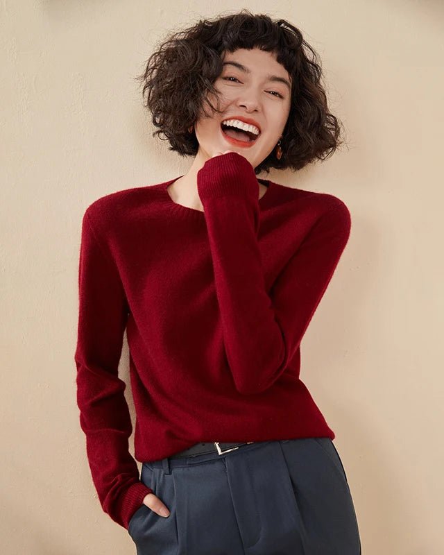 Cashmere Casual Crew Neck Loose Sweater