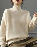 Refined Textured Wool Turtleneck Sweater