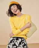 Casual Round Neck Loose Cashmere Sweater