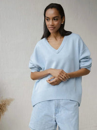 Oversized V-neck Versatile Sweater