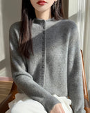 Mock Neck Merino Wool Cardigan
