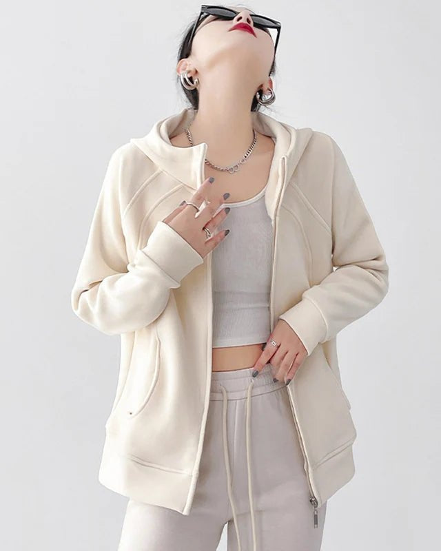 Slim Fit Zipper Up Hoodies