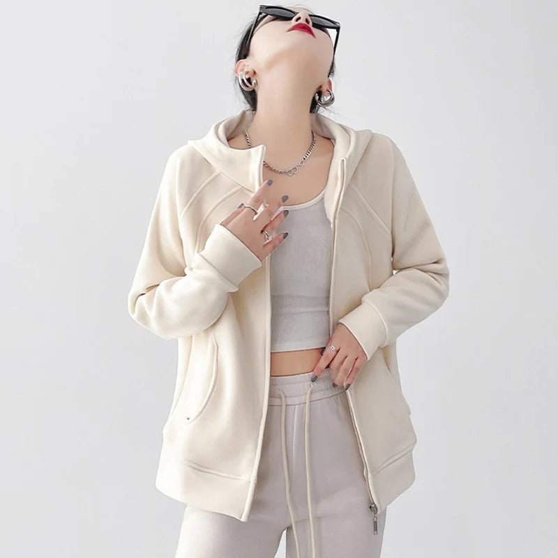 Slim Fit Zipper Up Hoodies