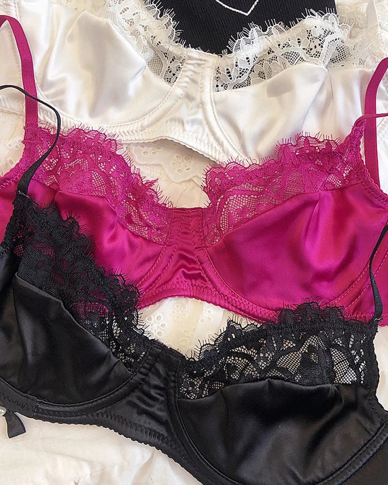 Lace Breathable Silk Comfortable Bra Set