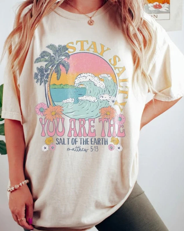 Inspirational Graphic Cotton Knit Top