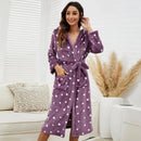 Flannel Hooded Pajamas Robe