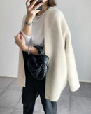 Brushed Knit Pocket Cardigan