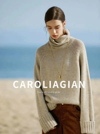 100% Pure Wool high Collar Sweater