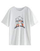 Casual Loose-Fitting Printed Short-Sleeved T-Shirt