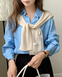 100% Wool Solid Scarf Shawl Triangular Headscarf
