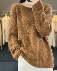 Crochet Hollow Knit Wool Sweater