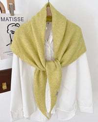 Textured Triangle Knit Scarf