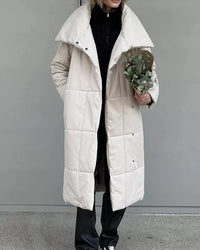 Belted Quilted Long Puffer Coat