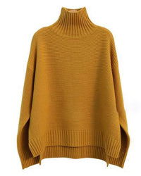 Thick Cashmere Mock Neck Sweater