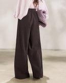 High-Waist Pleated Wide-Leg Trousers