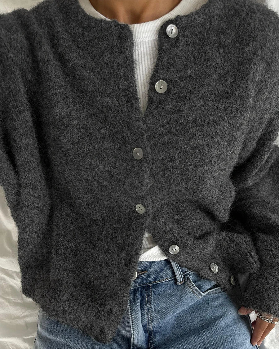 Button Front Knit Cardigan Sweater