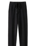 Wool Blend Wide-Leg Knit Pants
