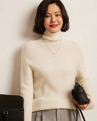 Soft Cashmere Turtleneck Slim-Fit Sweater