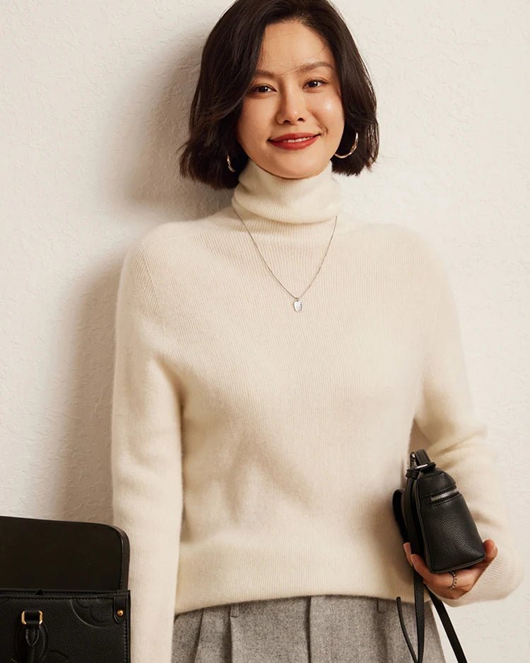 Soft Cashmere Turtleneck Slim-Fit Sweater