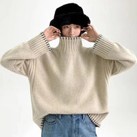 Oversized 100% Wool Turtleneck Sweater