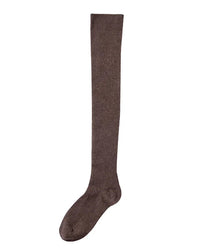 Ribbed Knit Wool Over-Knee Stockings
