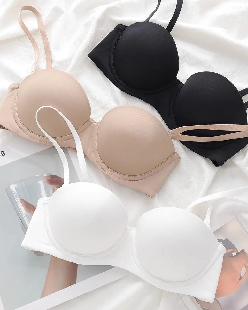 Plus-Size Cotton Half-Cup Push-Up Bra