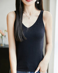 Loose-Fit Knitted Cotton Vest