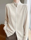 Raglan Merino Wool Zip Cardigan