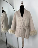 Double-Faced Wool Blend Short Coat