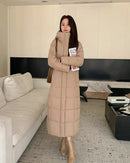 Long Hooded Quilted Puffer Coat