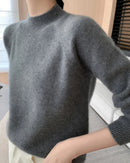 Pure Cashmere Half-Turtleneck Pullover