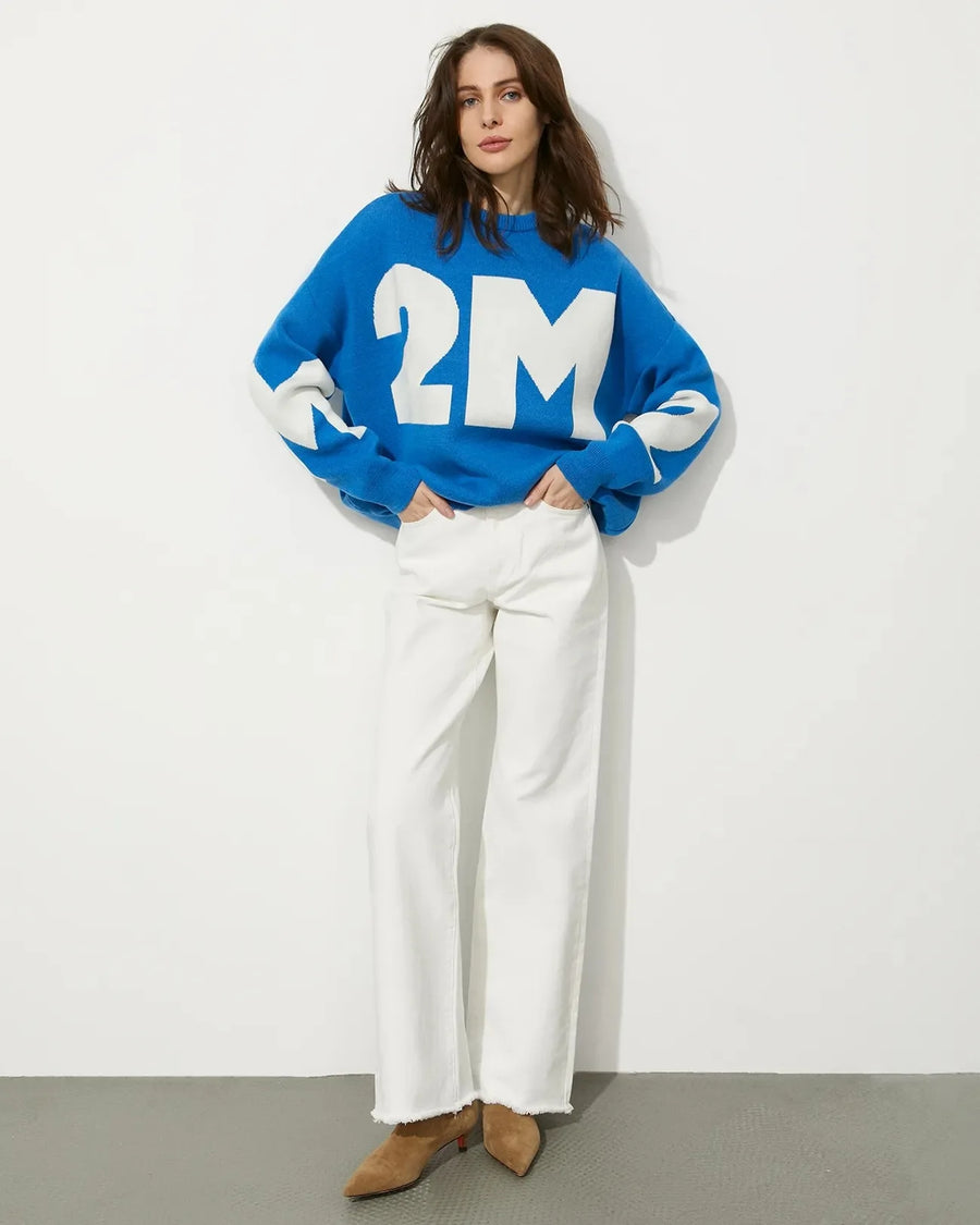 Oversized O-neck Knitted Pullover